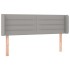 Cabecero de tela gris claro 147x16x78/88
