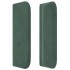 Cabecero de terciopelo verde oscuro 147x16x78/88