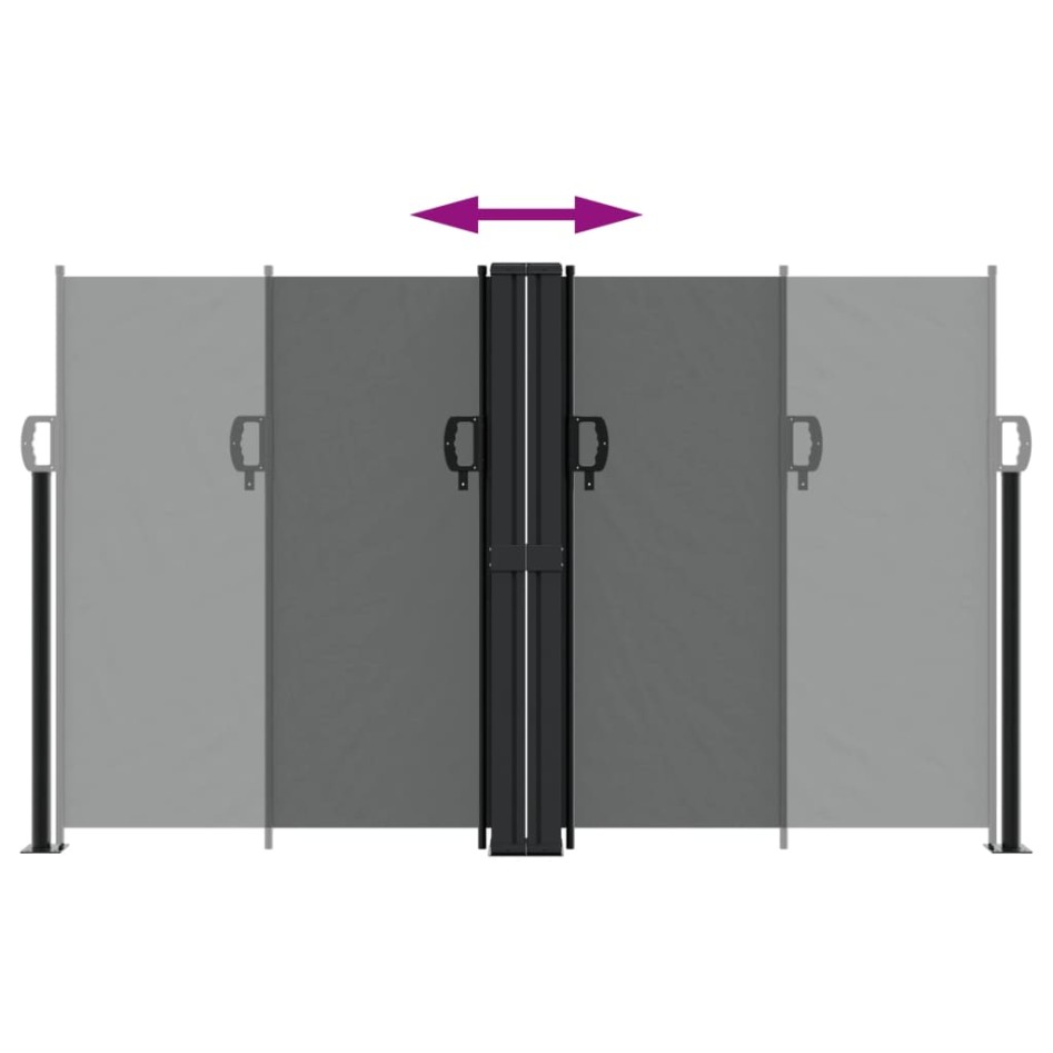 Toldo lateral retráctil antracita 140x1200