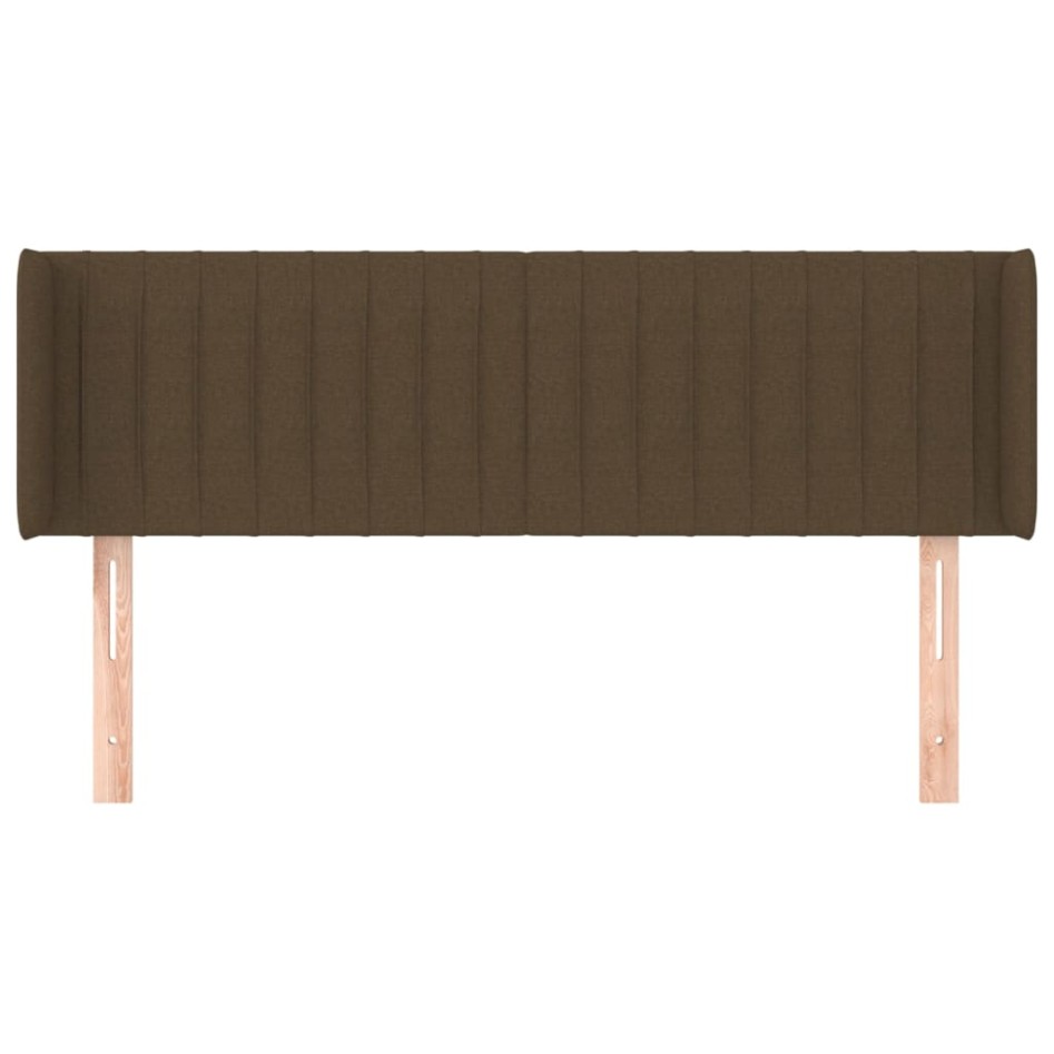 Cabecero de tela gris oscuro 147x16x78/88