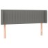 Cabecero de tela gris oscuro 147x16x78/88