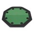 Tablero de póker plegable en 2 octogonal verde 8