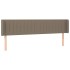 Cabecero de tela gris taupe 183x16x78/88