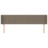 Cabecero de tela gris taupe 183x16x78/88