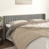 Cabecero de terciopelo gris claro 203x16x78/88
