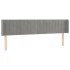 Cabecero de terciopelo gris claro 203x16x78/88
