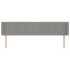 Cabecero de terciopelo gris claro 203x16x78/88
