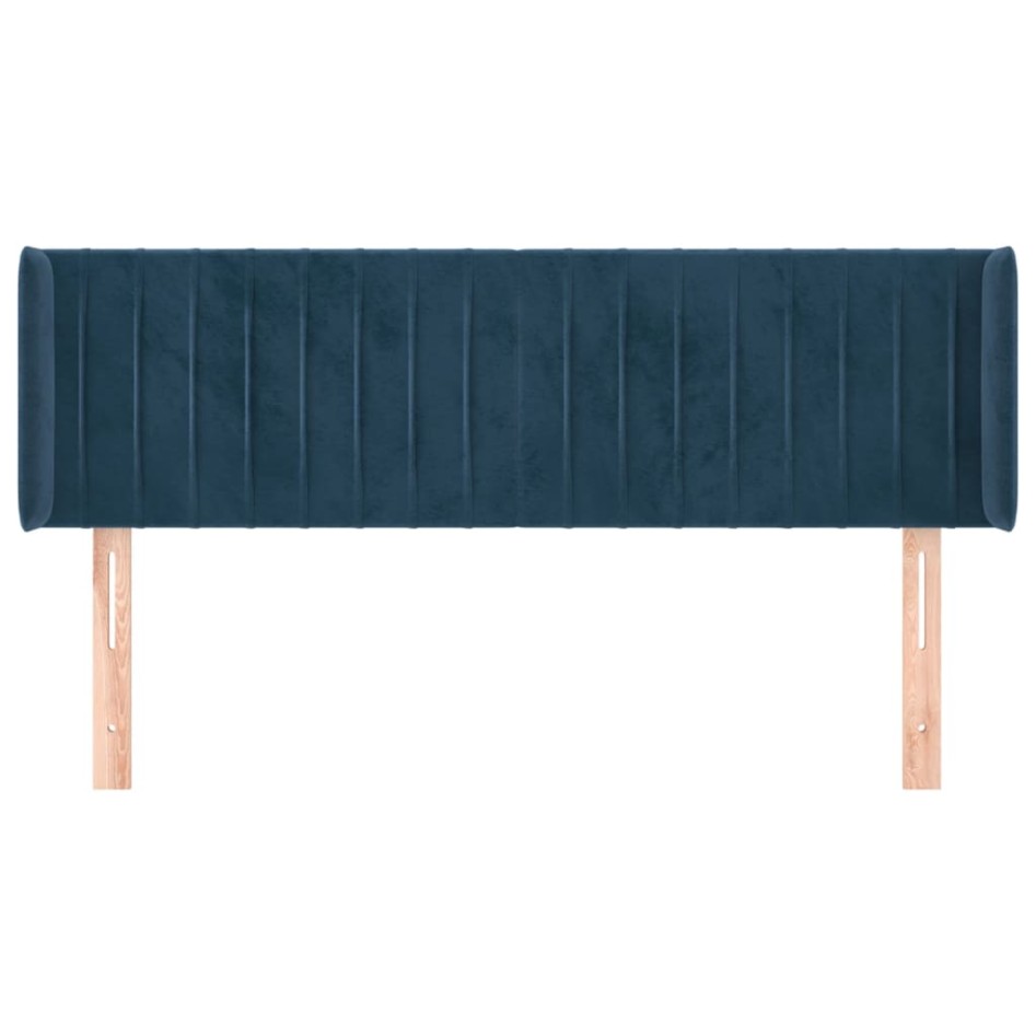 Cabecero de terciopelo azul oscuro 147x16x78/88