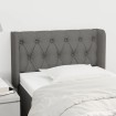Cabecero de tela gris oscuro 83x16x78/88 cm