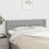 Cabecero de tela gris claro 147x16x78/88