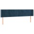 Cabecero de terciopelo azul oscuro 163x16x78/88