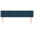 Cabecero de terciopelo azul oscuro 163x16x78/88