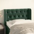 Cabecero de terciopelo verde oscuro 83x16x78/88