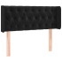 Cabecero de terciopelo negro 93x16x78/88