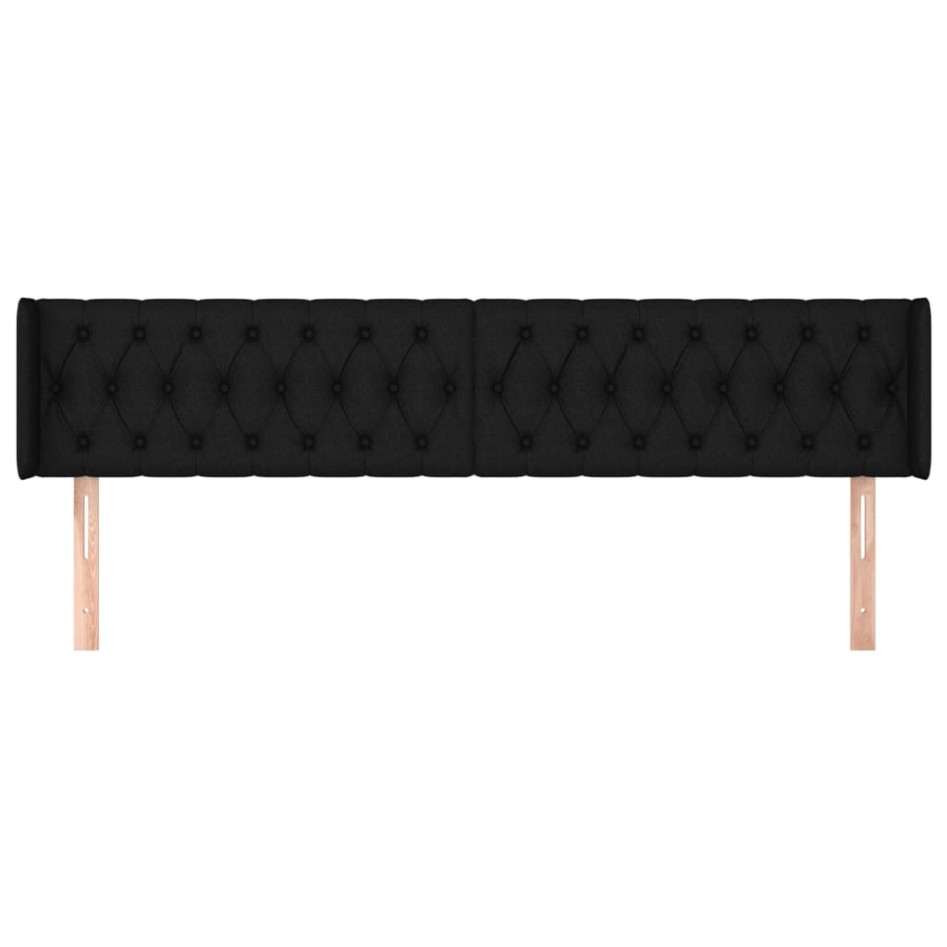 Cabecero de tela negro 203x16x78/88