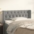 Cabecero de terciopelo gris claro 93x16x78/88