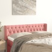 Cabecero de terciopelo rosa 163x16x78/88 cm