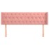 Cabecero de terciopelo rosa 163x16x78/88