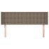 Cabecero de tela gris taupe 147x16x78/88