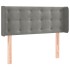 Cabecero de terciopelo gris claro 103x16x78/88