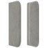 Cabecero de terciopelo gris claro 147x16x78/88