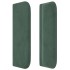 Cabecero de terciopelo verde oscuro 183x16x78/88