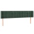 Cabecero de terciopelo verde oscuro 203x16x78/88