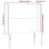 Cabecero con orejas de tela gris claro 103x16x118/128