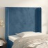 Cabecero con orejas de terciopelo azul oscuro 83x16x118/128