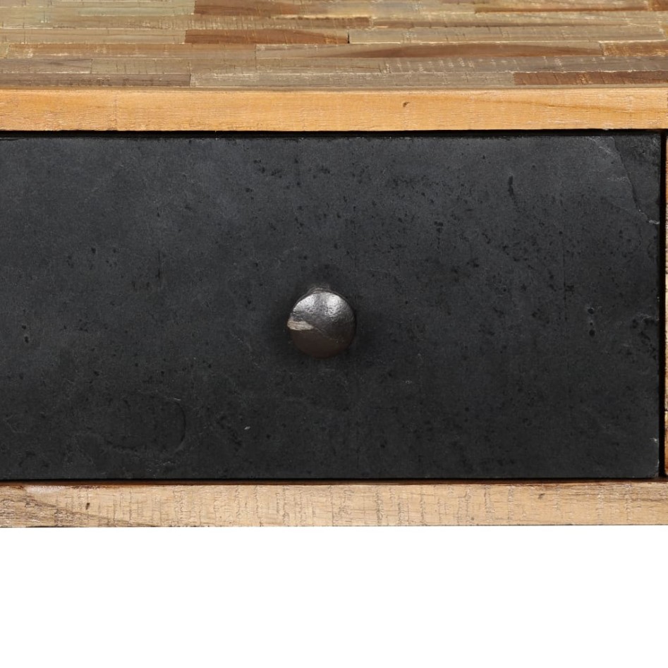 Mesa consola de teca maciza reciclada 120x30x76