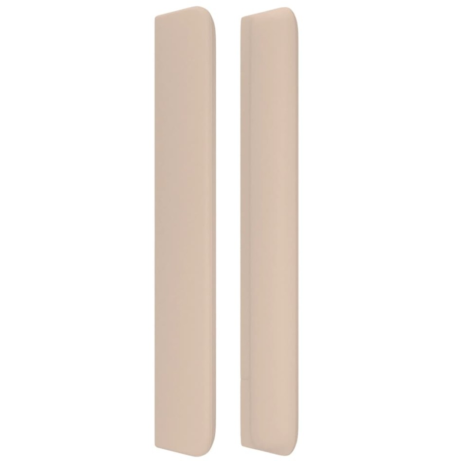 Cabecero con orejas cuero sintético capuchino 93x16x118/128