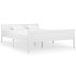 Estructura de cama de madera maciza de pino blanca 140x200