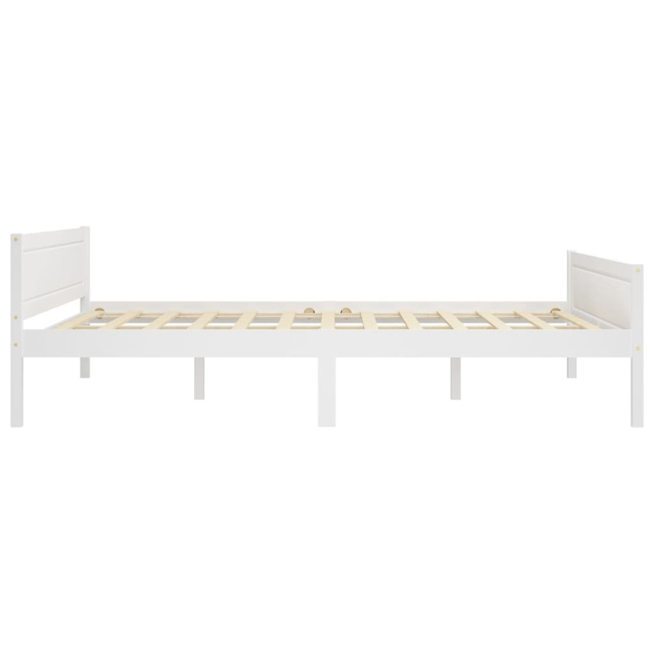 Estructura de cama de madera maciza de pino blanca 140x200