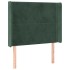 Cabecero con orejas de terciopelo verde oscuro 93x16x118/128