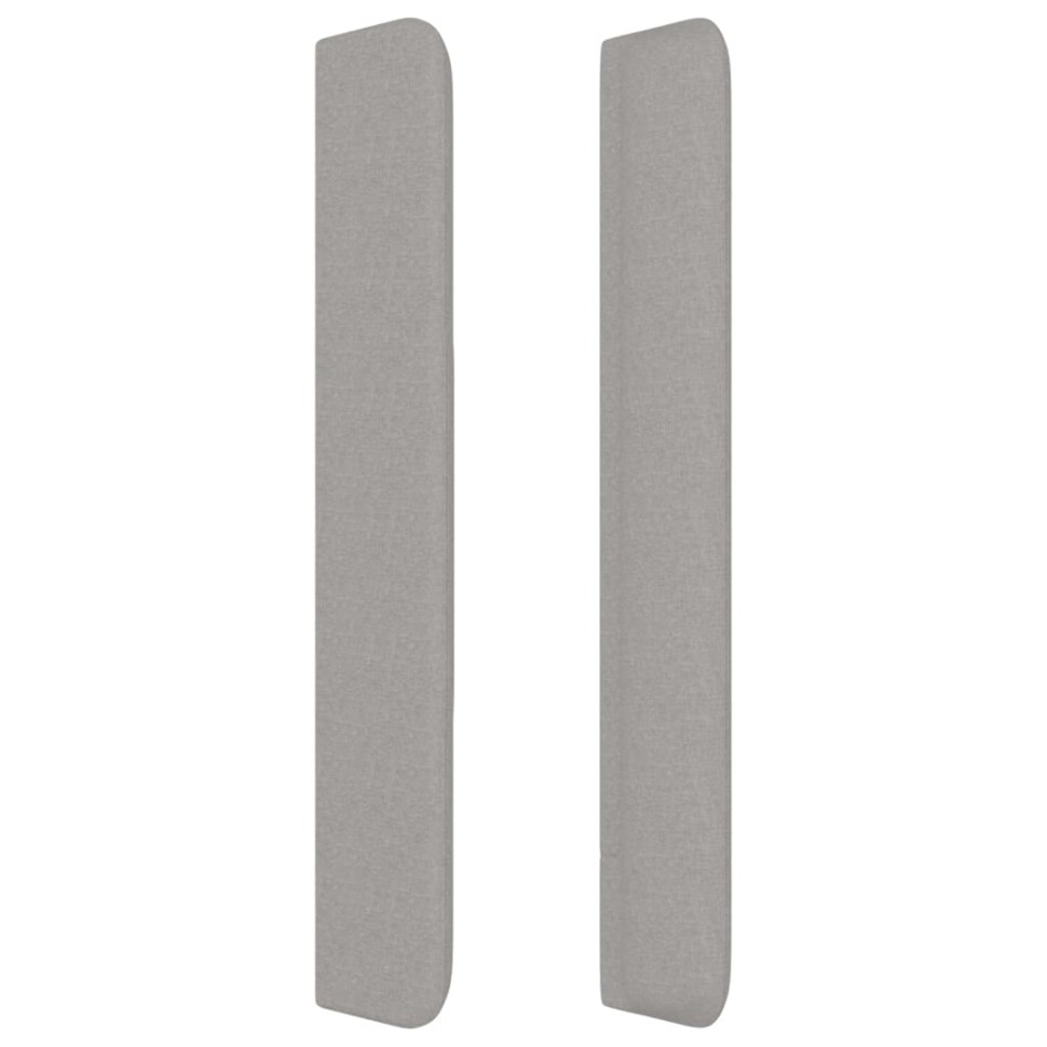 Cabecero con orejas de tela gris claro 83x16x118/128