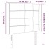 Cabecero con orejas de tela gris claro 83x16x118/128