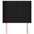 Cabecero con orejas de tela negro 83x16x118/128