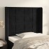 Cabecero con orejas de terciopelo negro 83x16x118/128