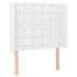 Cabecero con orejas de cuero sintético blanco 93x16x118/128