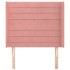 Cabecero con orejas de terciopelo rosa 83x16x118/128