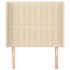 Cabecero con orejas de tela color crema 83x16x118/128