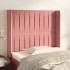 Cabecero con orejas de terciopelo rosa 83x16x118/128