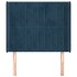 Cabecero con orejas de terciopelo azul oscuro 93x16x118/128