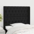 Cabecero con orejas de tela negro 93x16x118/128
