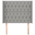 Cabecero con orejas de tela gris claro 93x16x118/128