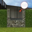 Cesta en forma de U muro de gaviones galvanizado 160x20x150 cm