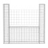 Cesta en forma de U muro de gaviones galvanizado 160x20x150