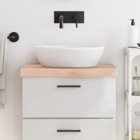 Encimera de baño madera maciza sin tratar 60x40x(2-6)