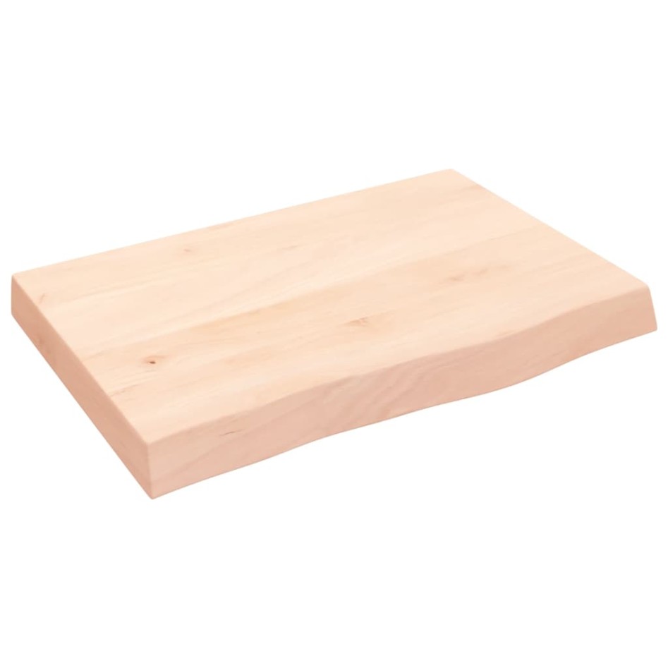 Encimera de baño madera maciza sin tratar 60x40x(2-6)