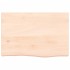 Encimera de baño madera maciza sin tratar 60x40x(2-6)